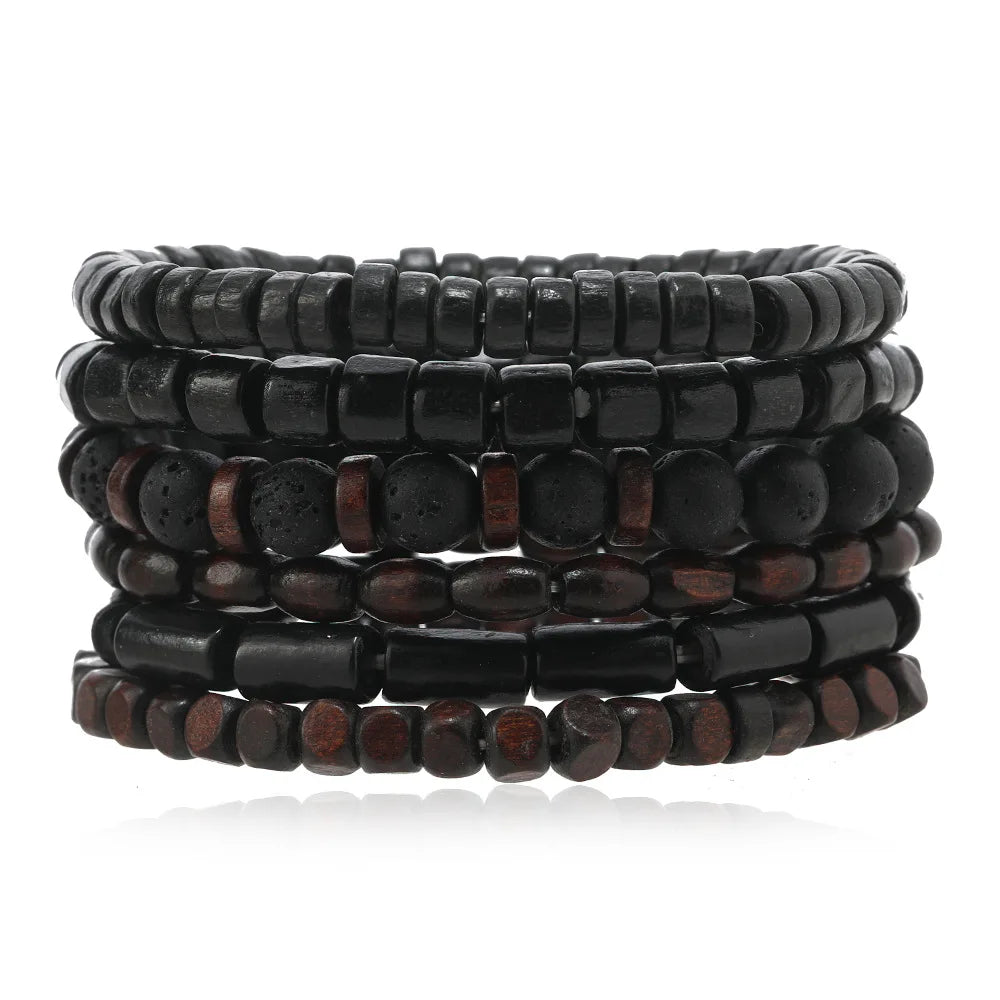 Men’s Leather Braided Bracelets Vintage Ethnic Wristband - Smarsty