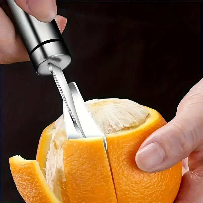 Stainless Steel Orange,Citru Peeler,Simple Lemon Peeler,Creative Cutter,Orange Peeler Tool With Handle,Restaurant Kitchen Gadget by Smarsty