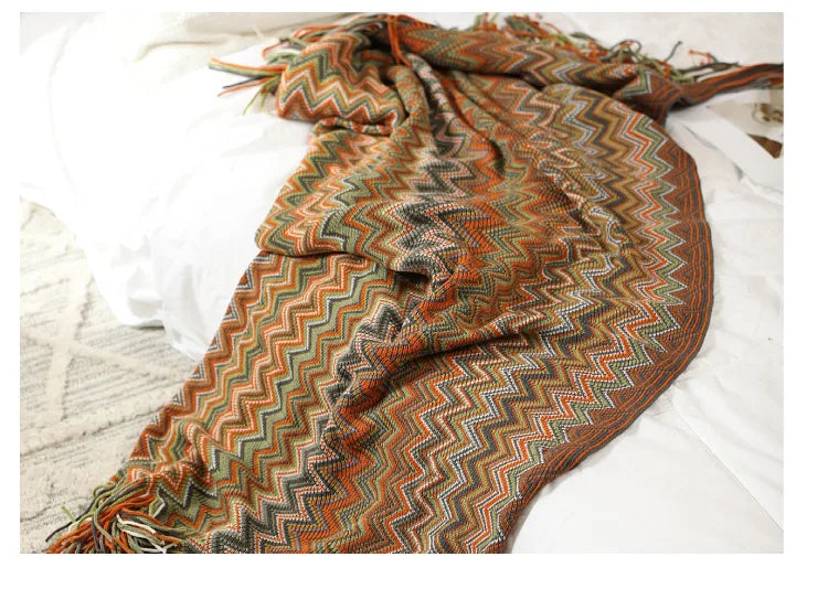 Boho Aztec Throw Blanket for Stylish Home Decor - Smarsty