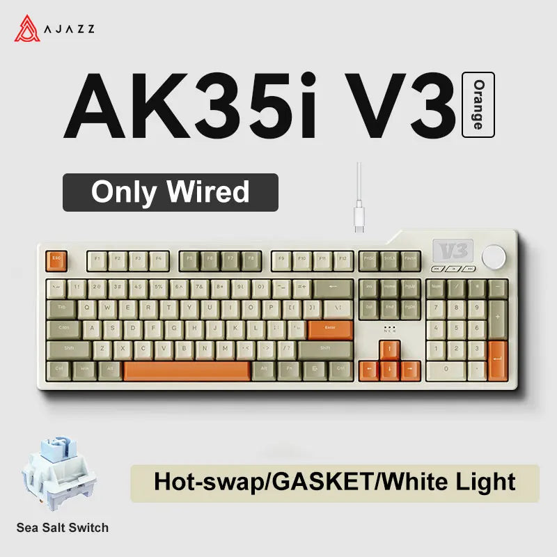 Tri Mode Gaming Keyboard With Hot Swap 104 Keys Gasket