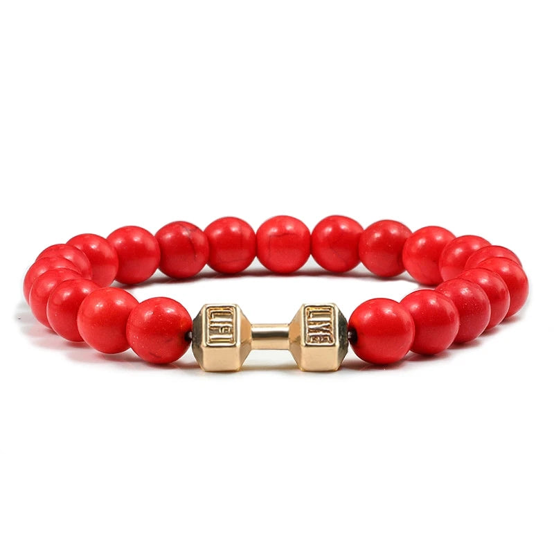 Natural Volcanic Stone Bracelet for Fitness Enthusiasts - Smarsty