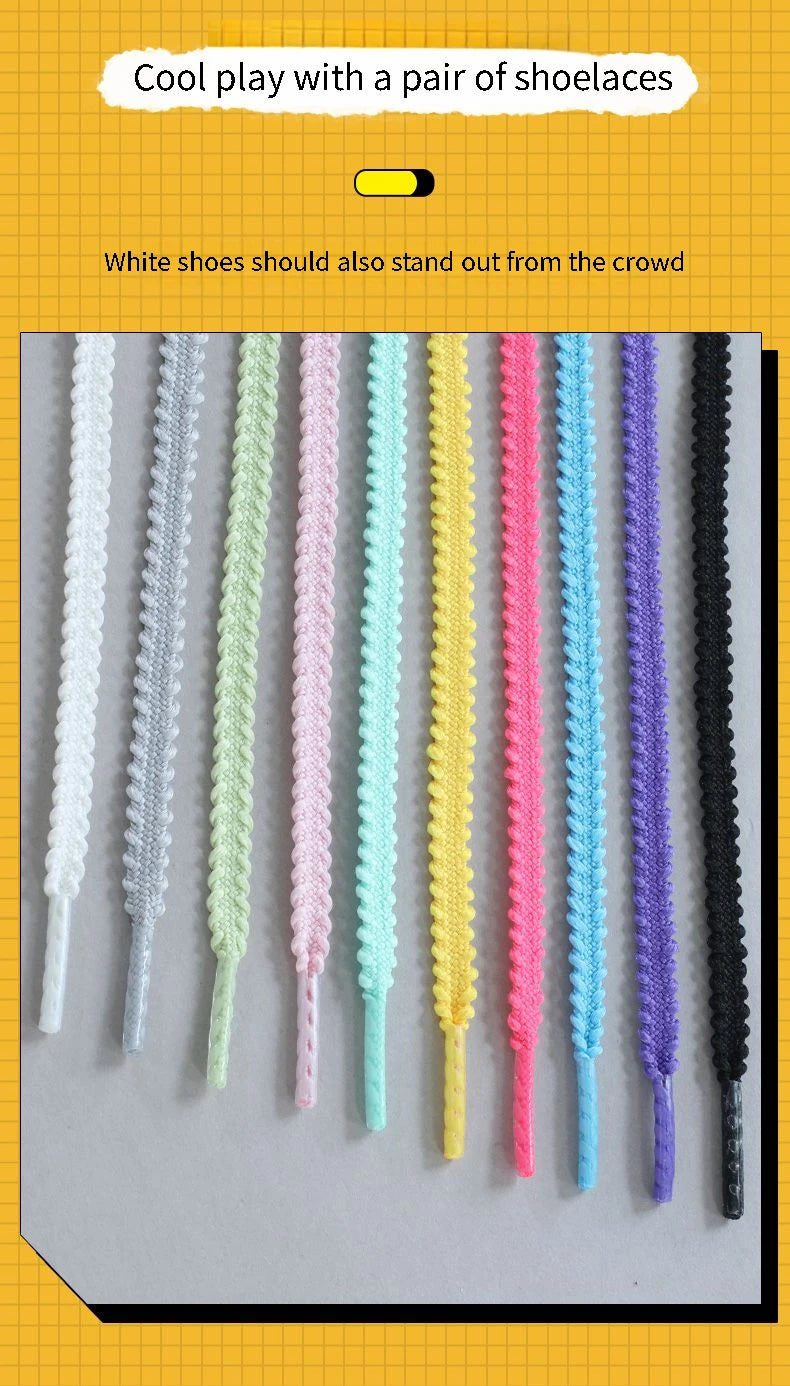 1Pair Shoe Laces New Casual Sneakers tennis Flat Shoelaces Fashion Rope Shoelace for Shoes 120/140/160CM Shoes Accessories - Smarsty