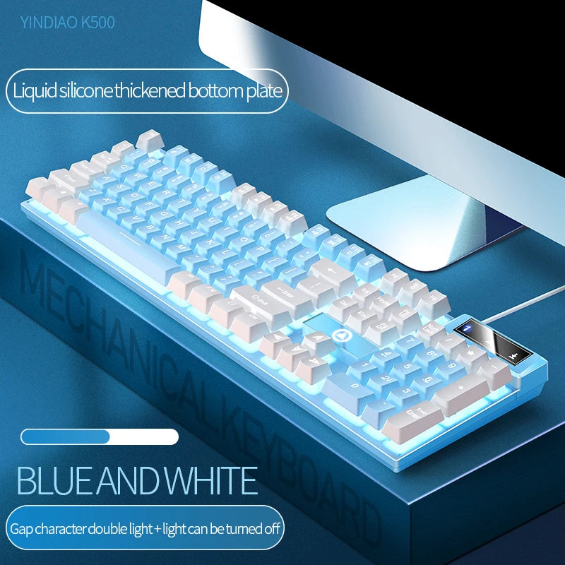 Low Profile Gaming Keyboard With Numpad Wired USB Cable