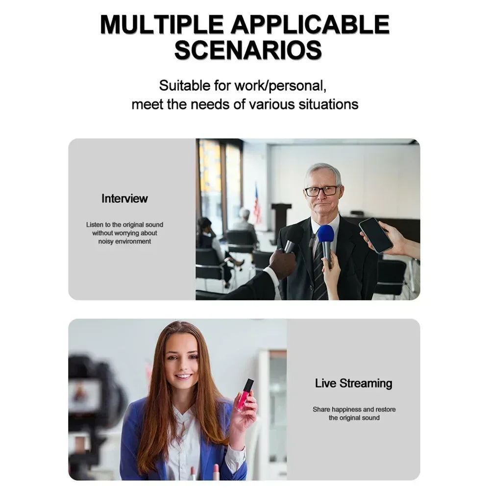 Portable Wireless Lavalier Microphone for Clear Live Streaming - Smarsty