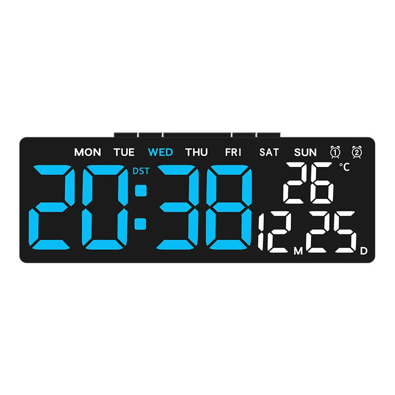 Digital LED Alarm Clock with Adjustable Brightness and Temperature Display - Smarsty