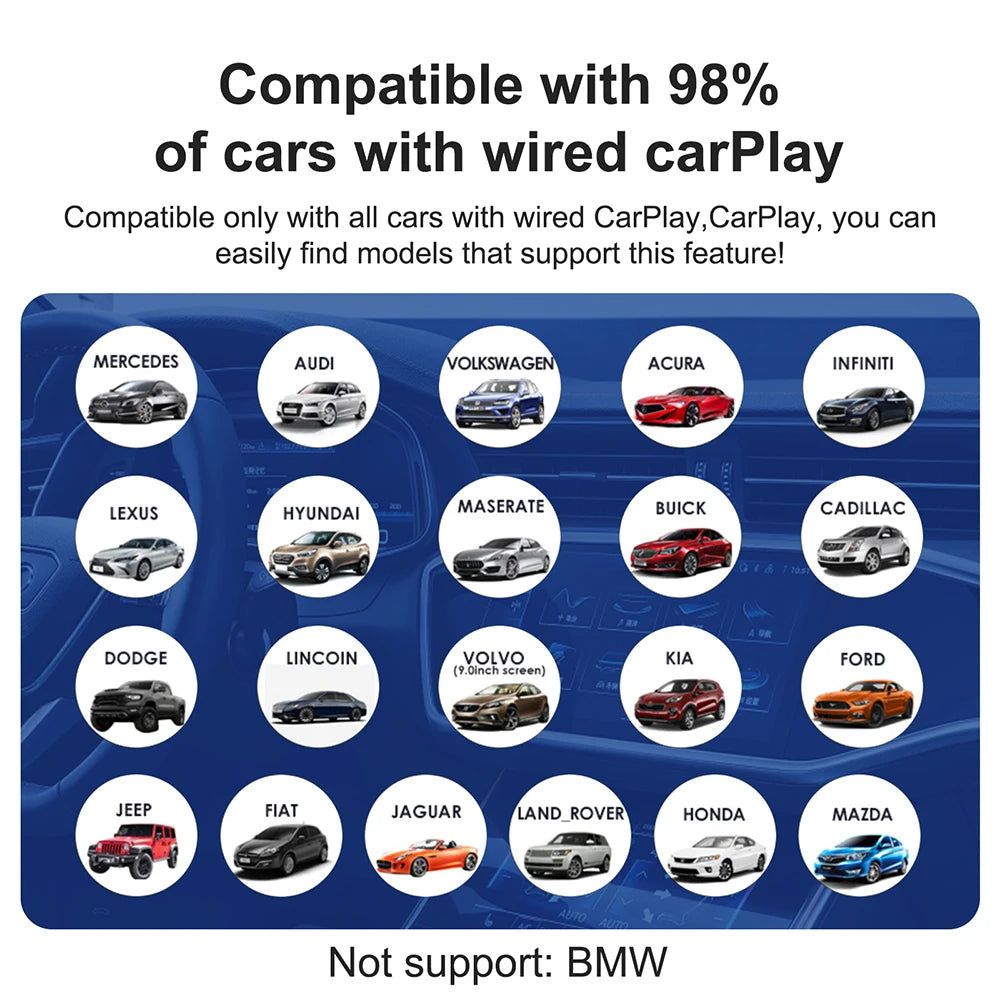 Plug And Play Wireless CarPlay Android Auto Adapter - Smarsty