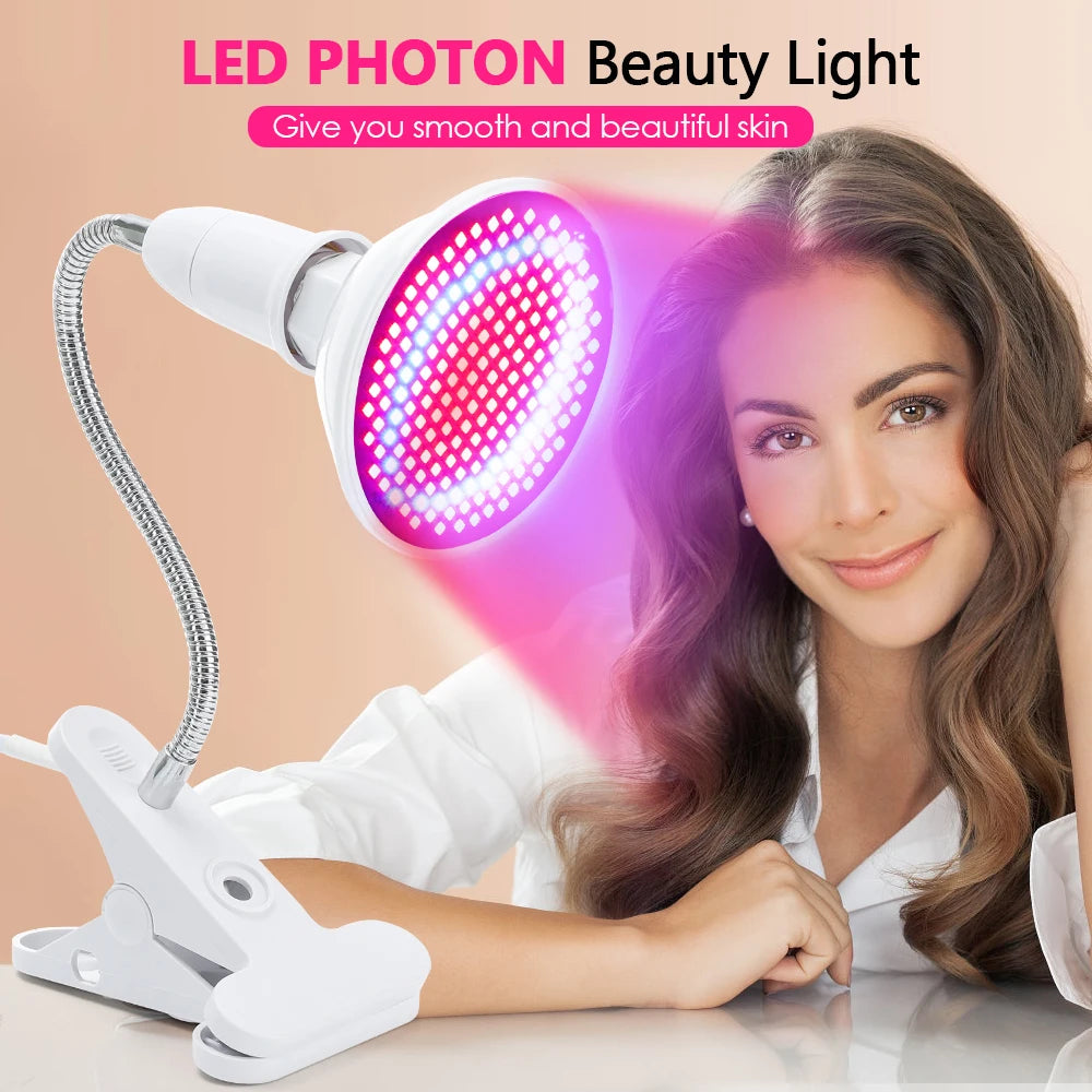 200 LEDs Infrared Light Therapy Lamp Skin Care Anti Aging 660nm 850nm Red Light Therapy for Full Body Facial Acne Treatment Spa