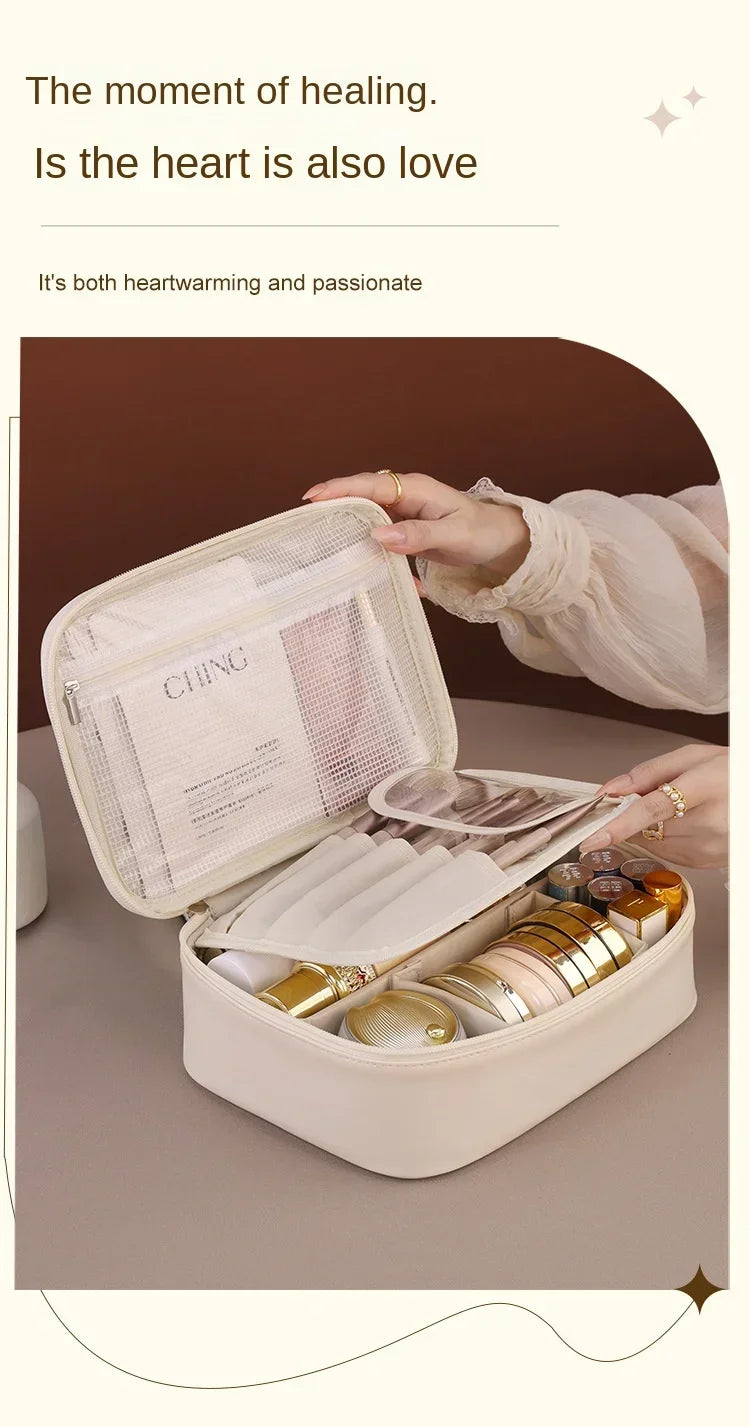New Women's Cosmetic Bag Portable Storage Bag Large Capacity Luxury makeup bag travel organizer Essentials Toiletry Bag - Smarsty