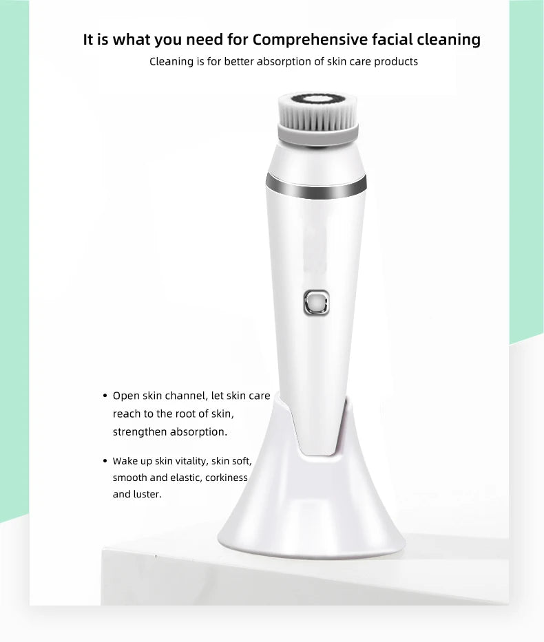 Electric Facial Cleansing Brush with Sonic Technology - Smarsty
