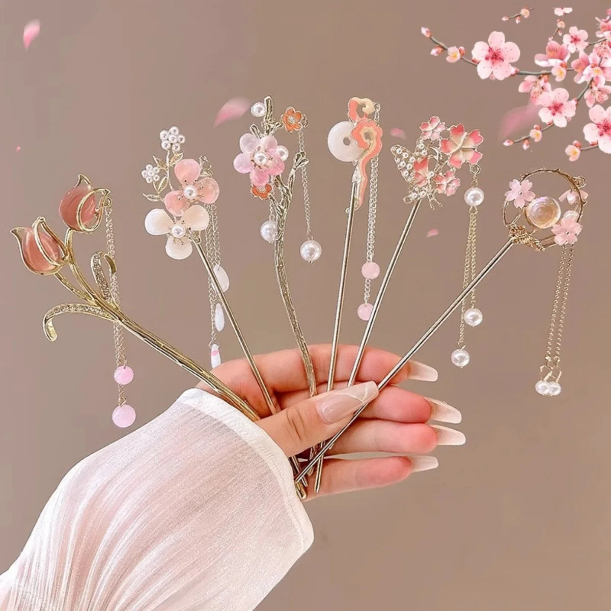 Vintage Chinese Style Flower Hairpin for Women - Smarsty
