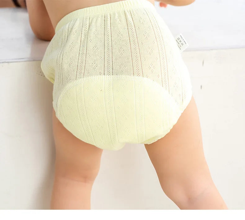 Newborn Training Pants Baby Shorts Solid Color Washable Underwear BABY Boy Girl Cloth Diapers Reusable Nappies Infant Panties by Smarsty