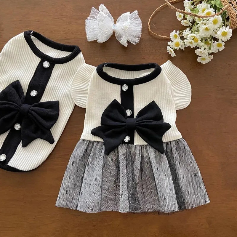Luxury Dog Dress With Bow Lace For Summer - Smarsty