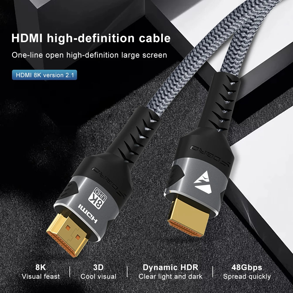 8K HDMI 2.1 Cable for High-Speed Gaming and Streaming - Smarsty