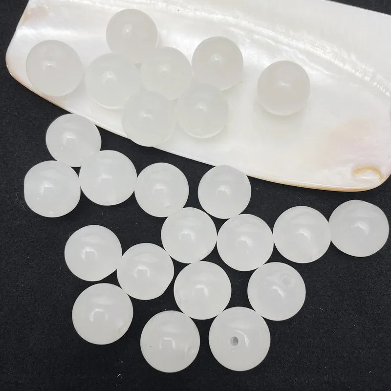 50Pcs 8mm Dual Color Glass Spacer Beads Set For Jewelry - Smarsty