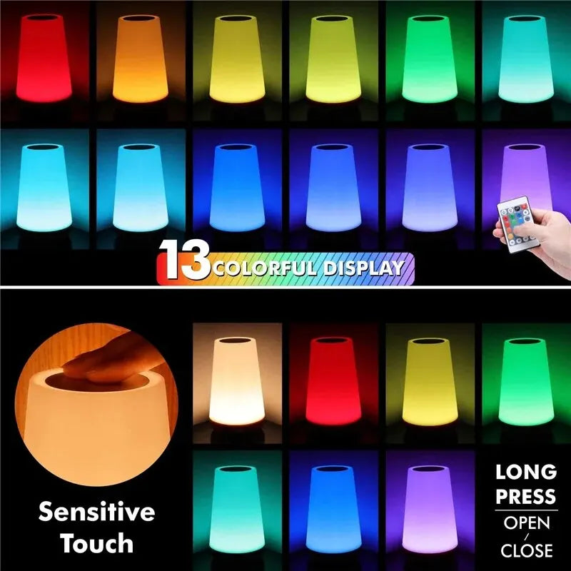 Color Changing USB Rechargeable Night Light with Remote Control - Smarsty