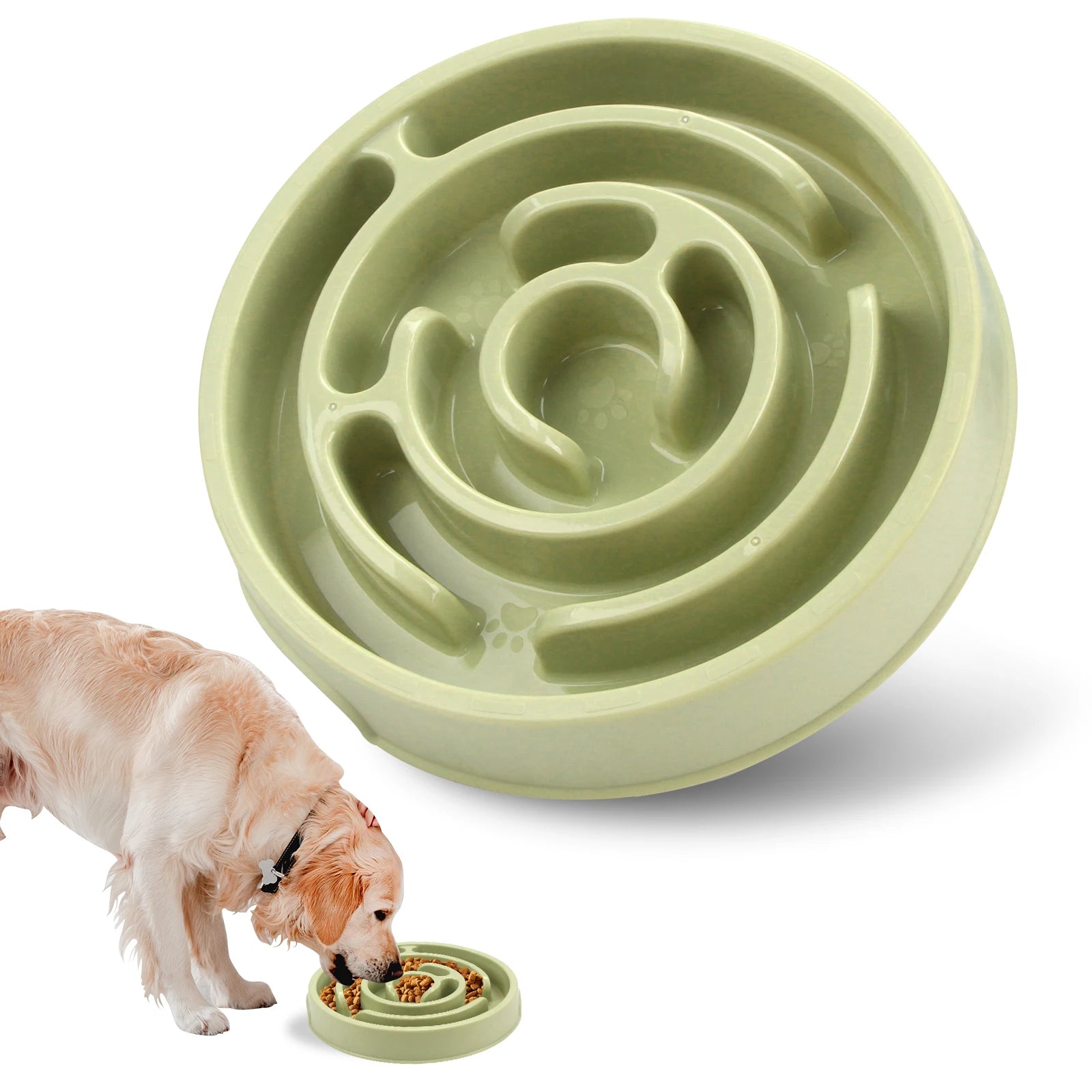 Pet Dog Slow Feeder Bowl Anti-Gulping Design for Healthy Eating - Smarsty