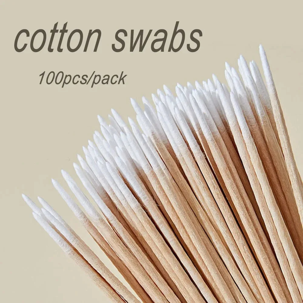 Wooden Tip Cotton Swabs for Nail Polish Removal - Smarsty