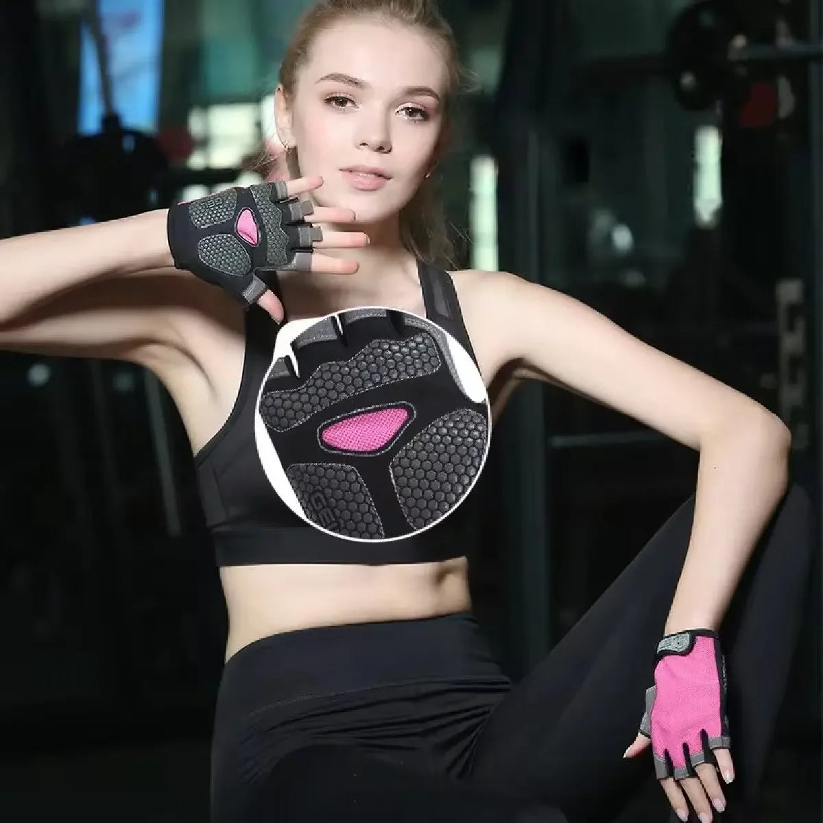 Breathable Anti Slip Fingerless Cycling Gloves for Men Women - Smarsty