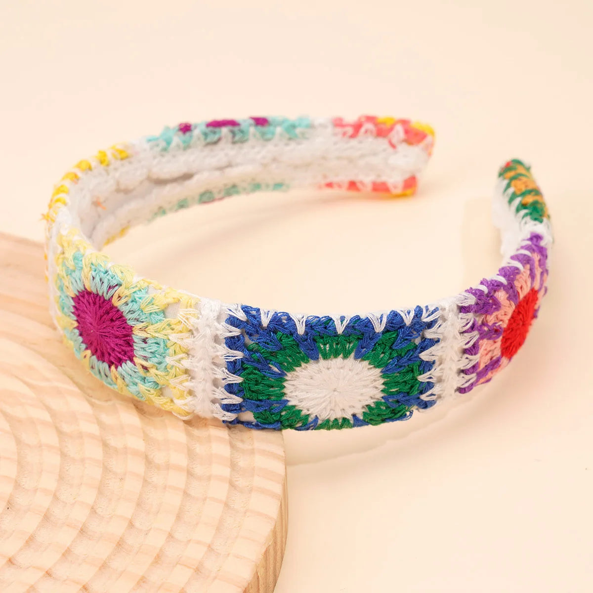 Knitted Headband Bohemian Handmade Summer Seaside Cotton - Smarsty