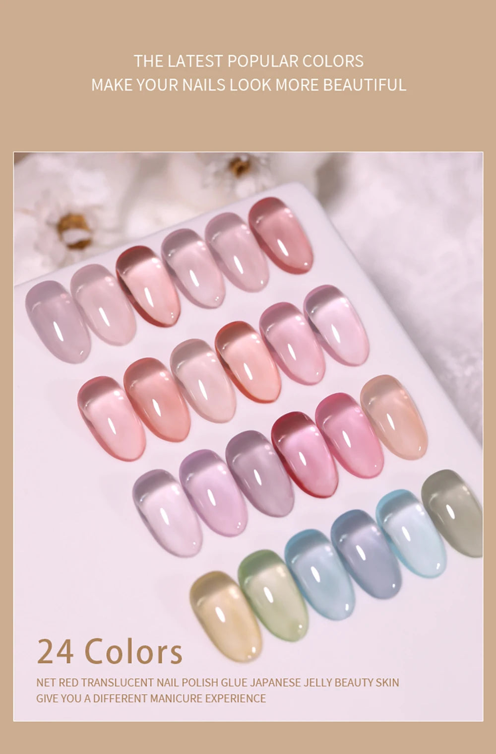 Vendeeni 24 Colors Jelly Gel Nail Polish Set - Smarsty
