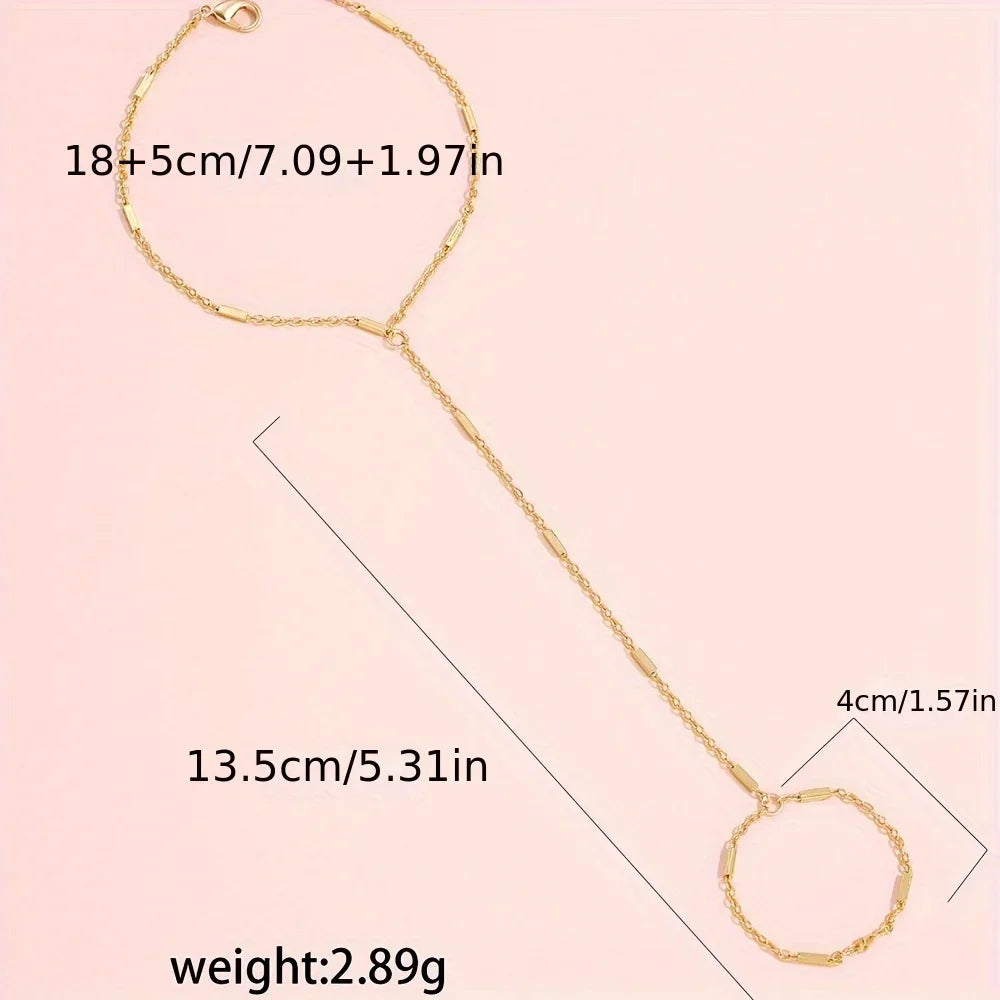 Women's Summer Minimalist Finger Ring Bracelet - Smarsty