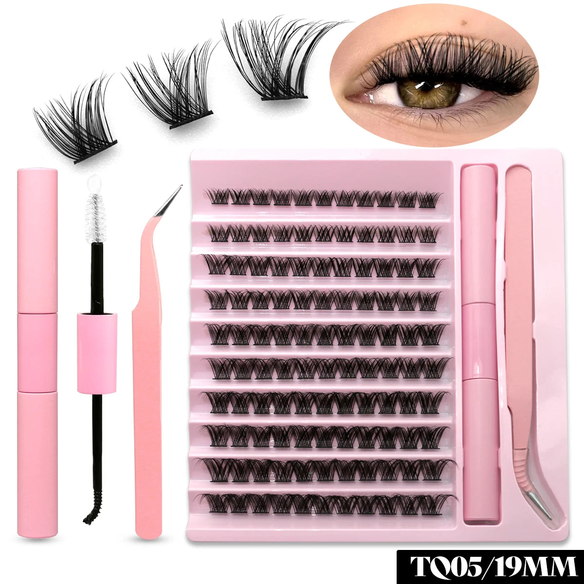 GROINNEYA DIY Eyelash Extension Kit with 280 Clusters - Smarsty