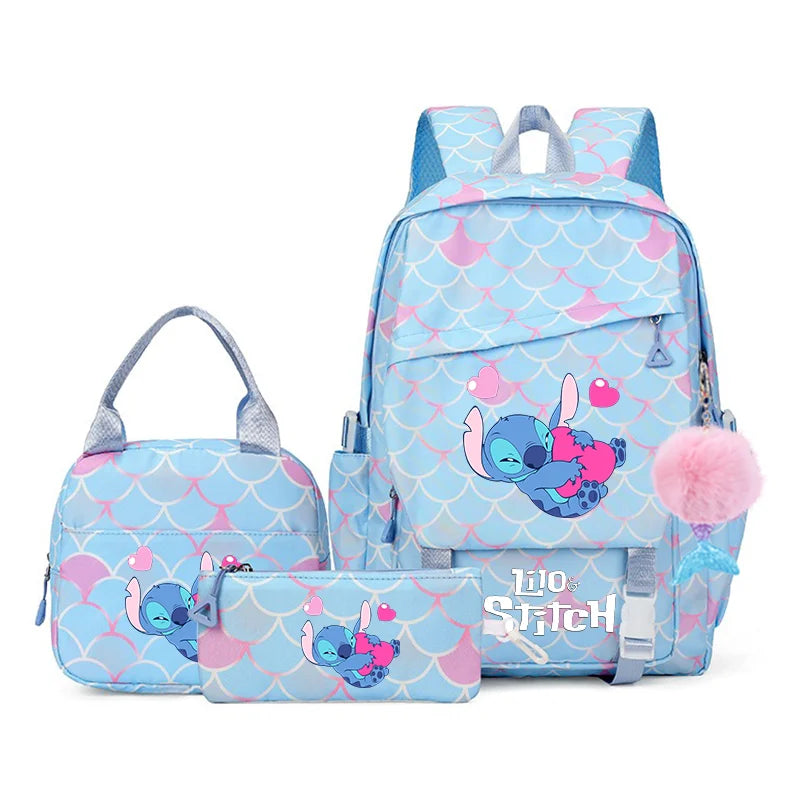 Lilo Stitch Kids Backpack Set 3 Piece Kawaii School Bags - Smarsty