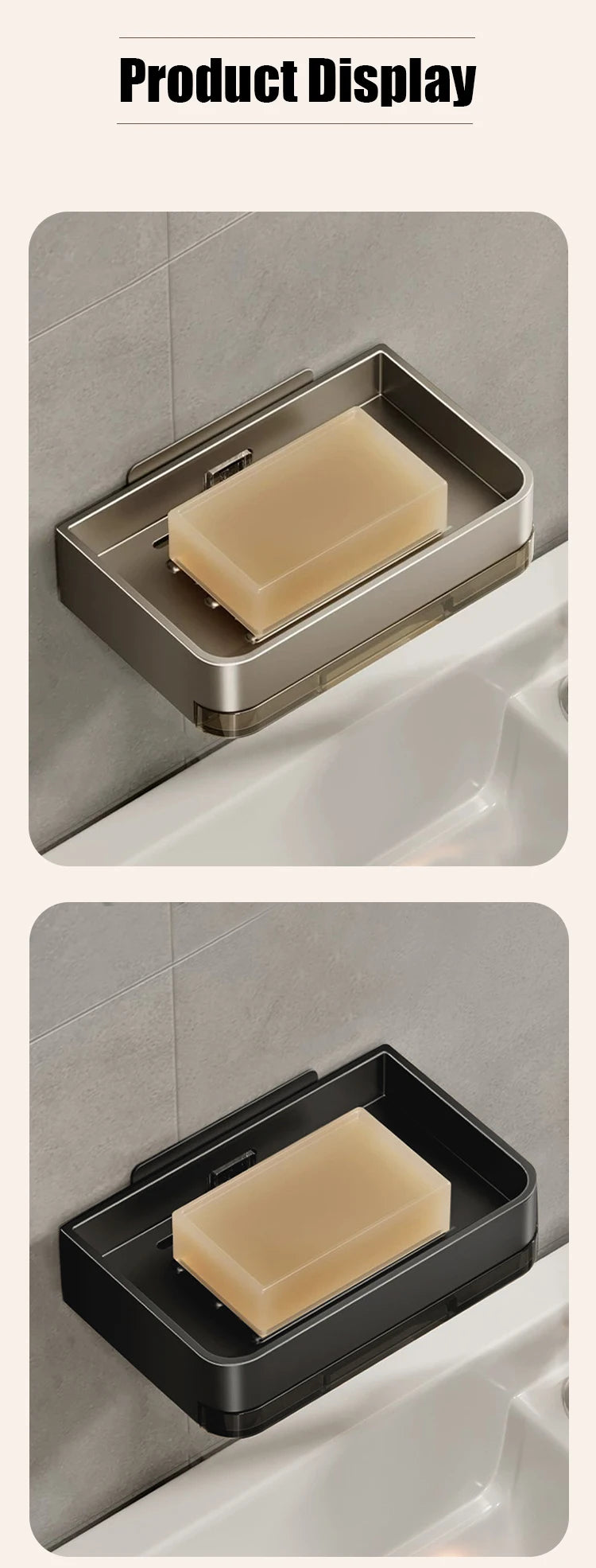 Metal Wall Mounted Soap Dish With Drainage Feature - Smarsty
