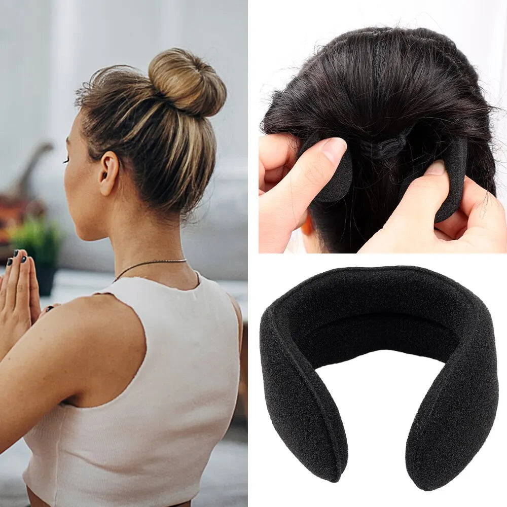 Easy Donut Bun Curler Hair Scrunchie Effortless Volume - Smarsty