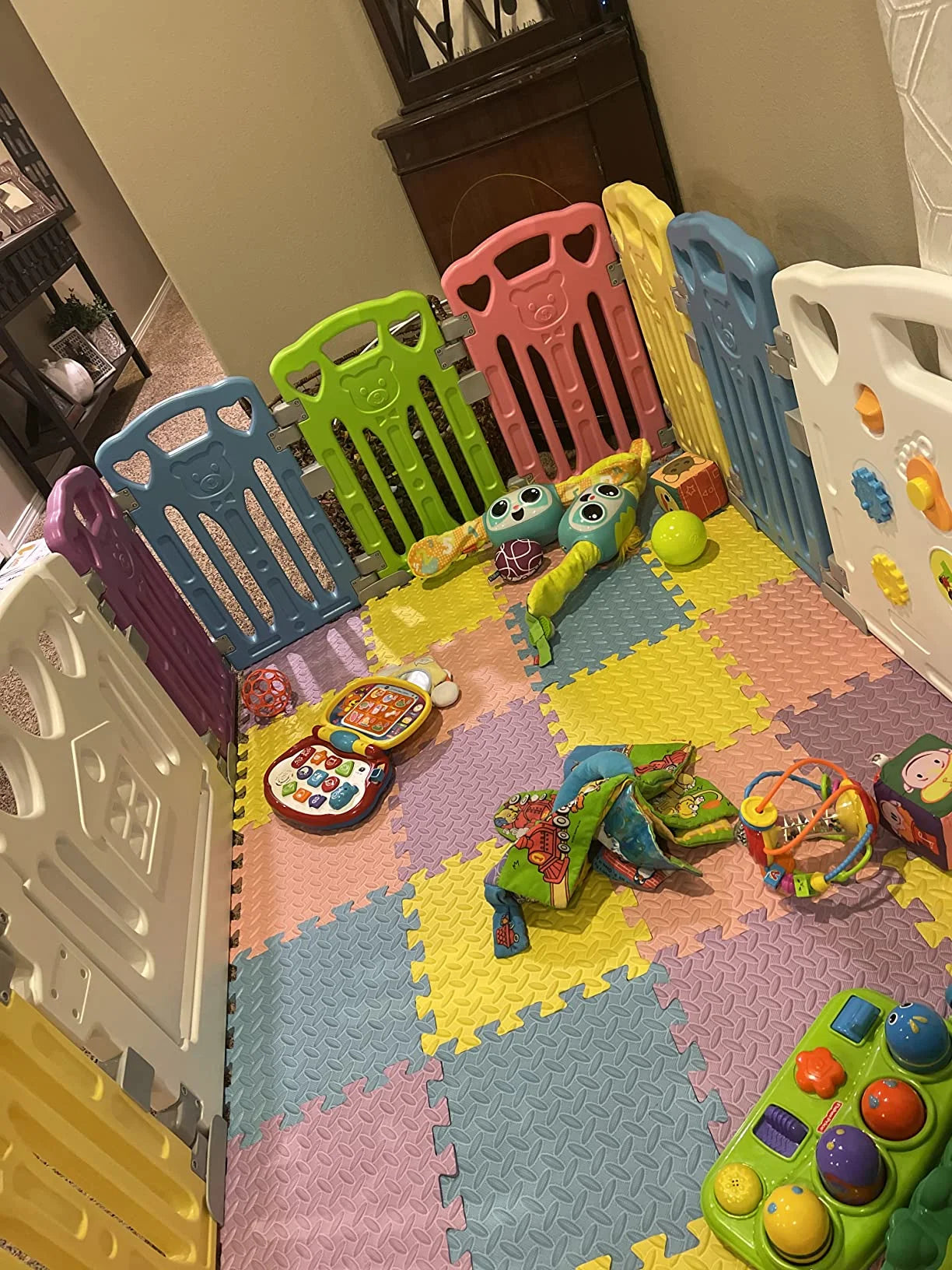 8Pcs/2.5cm Thick Nonslip Baby Crawling Play Mat Soundproof Puzzle Gym Mat for Children's Room and Eco-Friendly Puzzle Mat by Smarsty