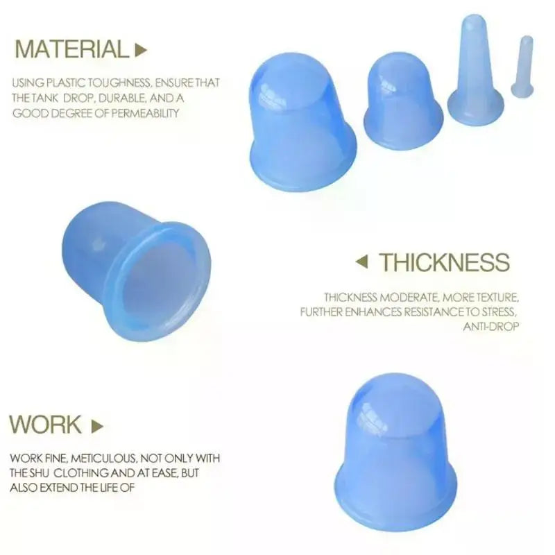 Silicone Vacuum Cupping Massage Jars for Anti Cellulite - Smarsty