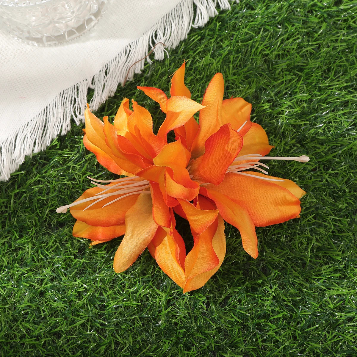 Bohemian Orchid Flower Hair Clips for Weddings - Smarsty