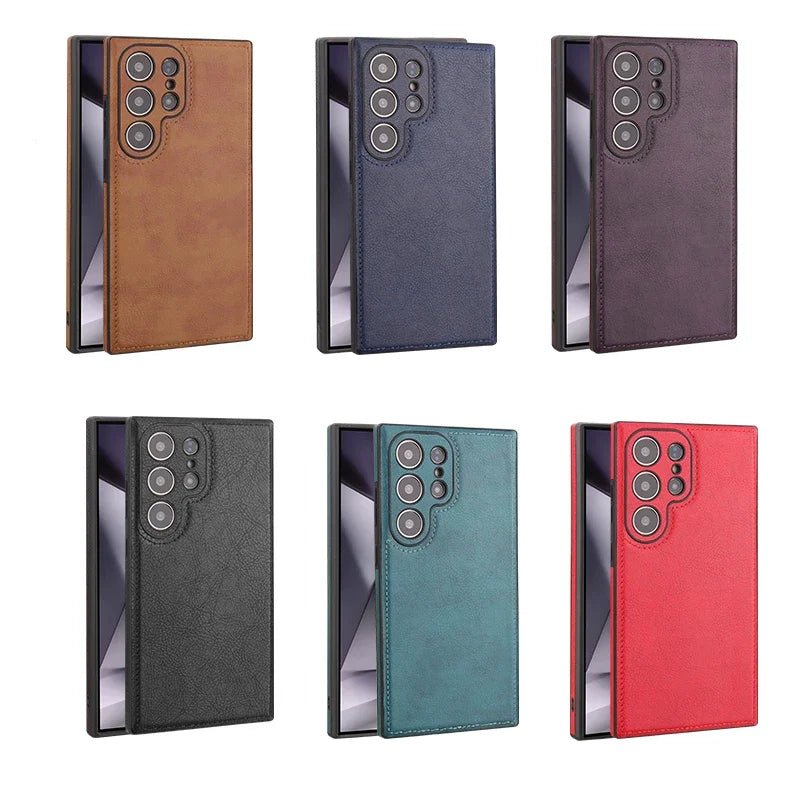 Premium PU Leather Shockproof Phone Case With Slim Bumper - Smarsty