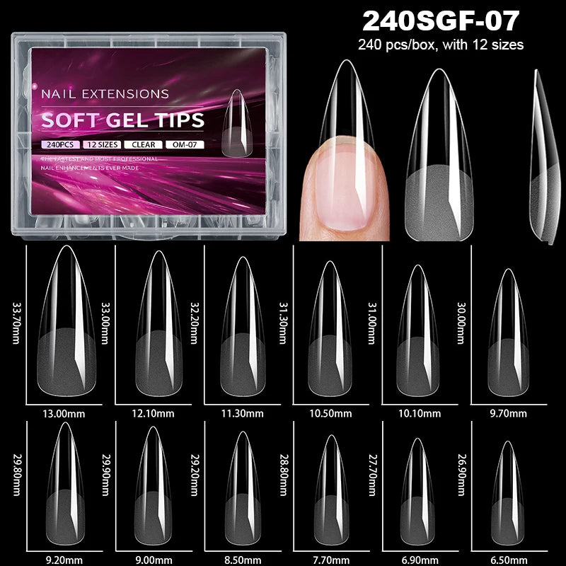 Luxury Soft Gel False Nail Tips for Elegant Manicure - Smarsty
