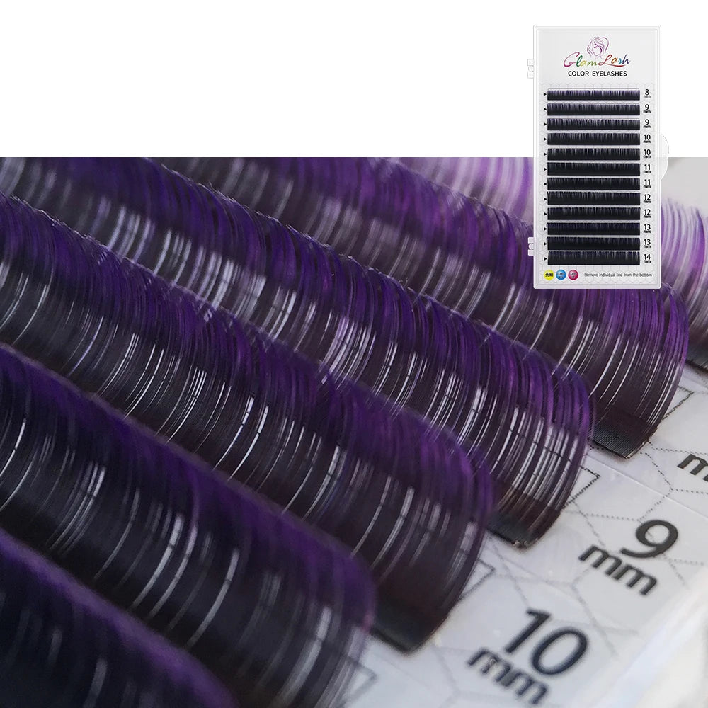 Glamlash Morandi Grey Colorful Individual Eyelash Extensions - Smarsty