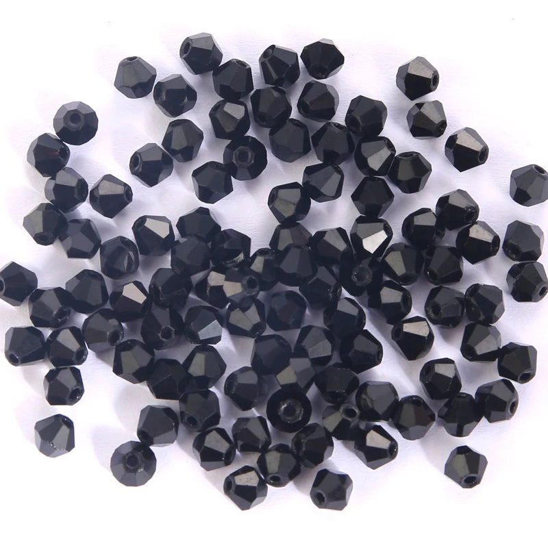 100Pcs 4MM Glass Bicone Beads for Jewelry Making - Smarsty
