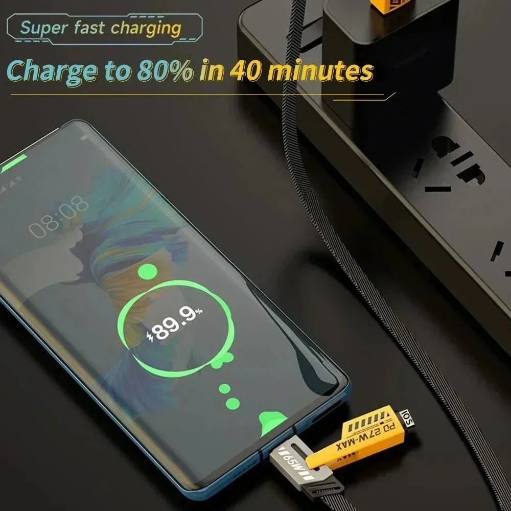 65W 4 in 1 Fast Charging USB Data Cable - Smarsty