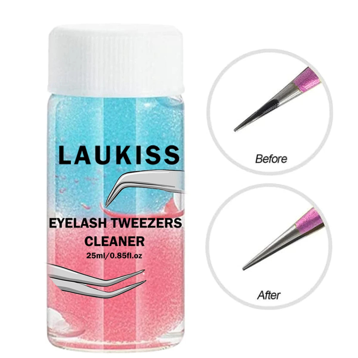 Eyelash Tweezers Cleaner With Glue Remover Liquid - Smarsty
