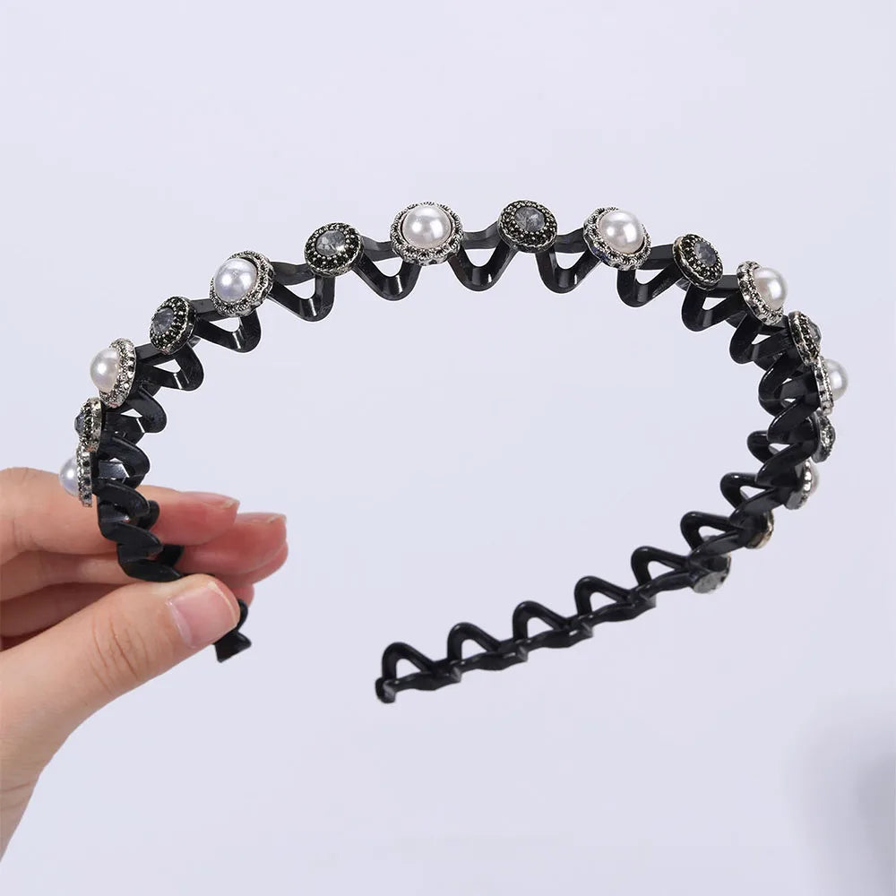 Non Slip Rhinestone Headbands With Secure Wave Grip - Smarsty