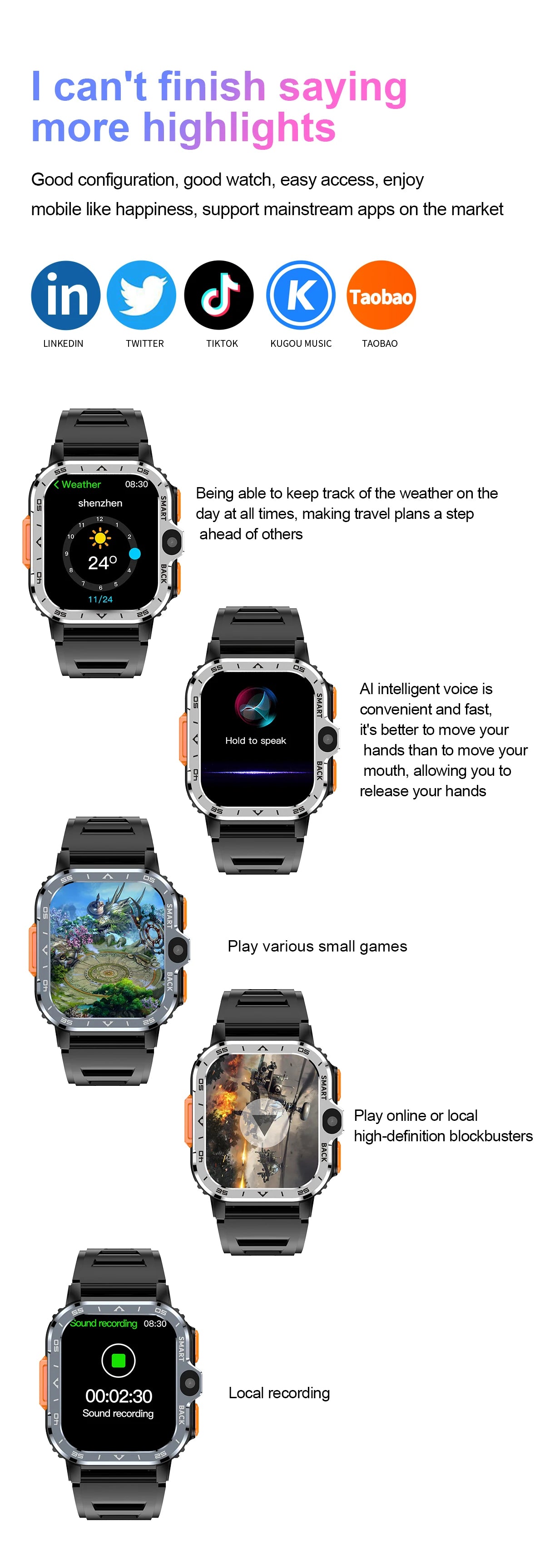 Valdus PGD Android Smart Watch with GPS and Dual Camera - Smarsty