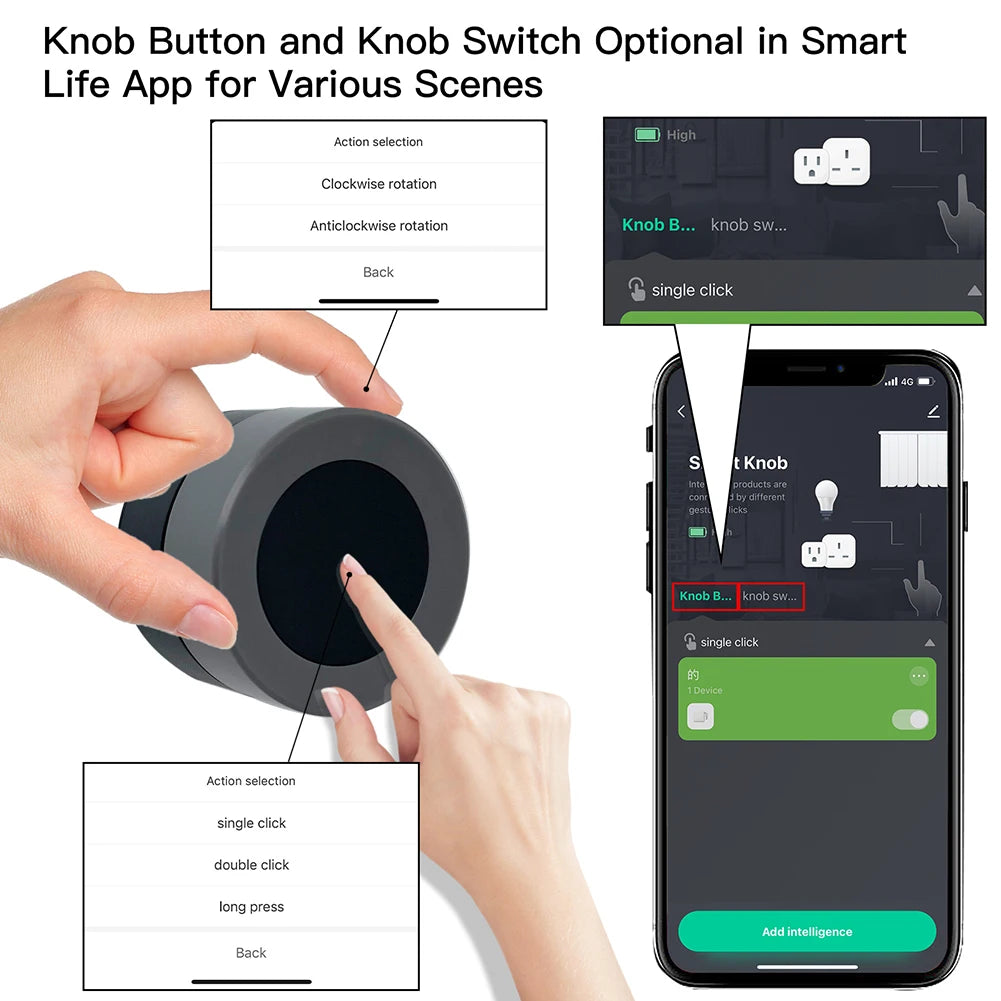 MOES ZigBee Smart Knob Switch Wireless Scene Controller - Smarsty