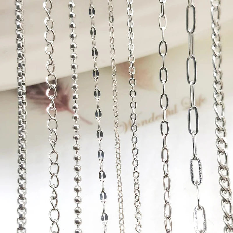 No Fade 2 Meter Stainless Steel Chain For Jewelry Making - Smarsty
