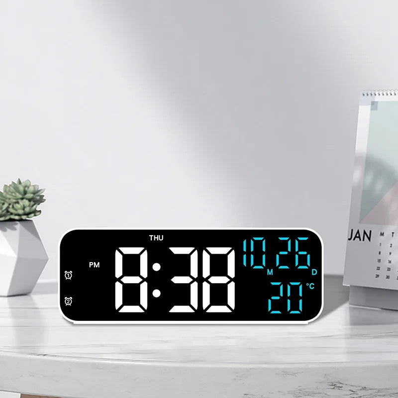Voice Control Digital Alarm Clock with Temperature Display - Smarsty