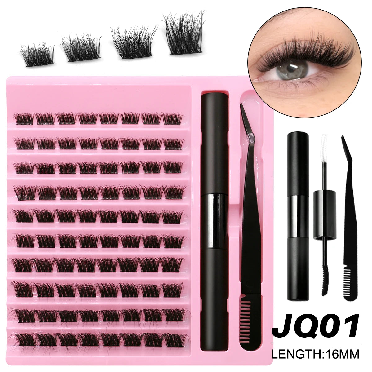 GROINNEYA DIY Lash Extension Kit with Strong Hold Bonds - Smarsty
