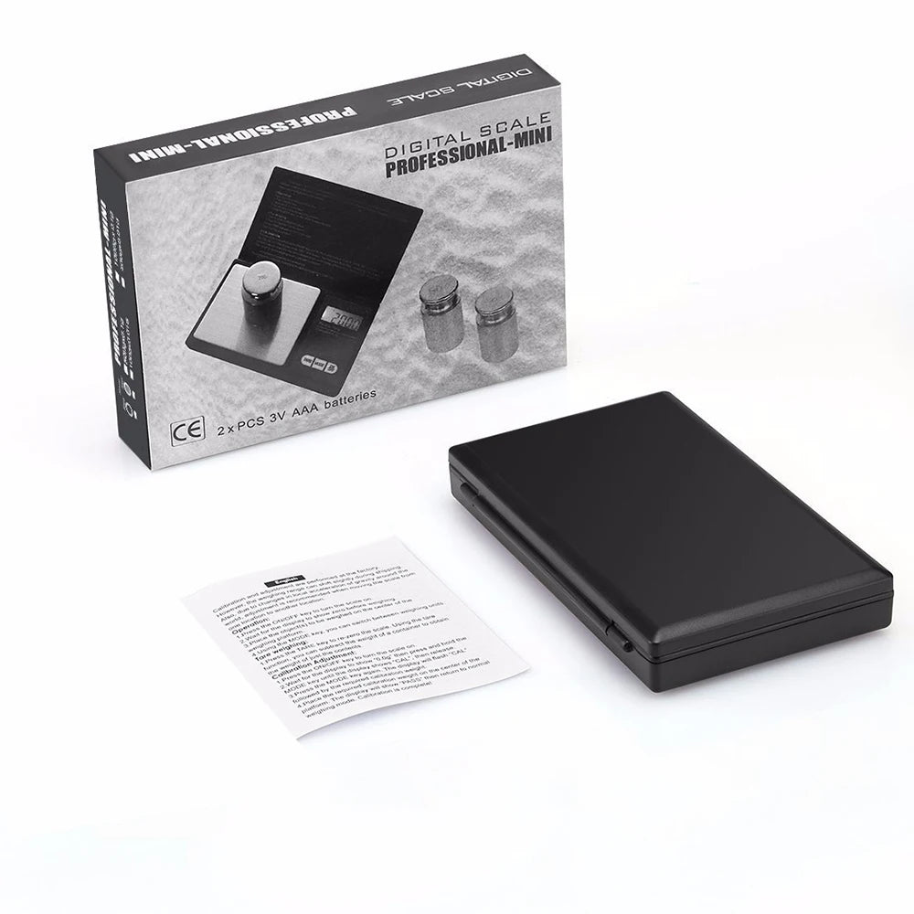 0.01g Jewelry Mini Stainless Steel Electronic Scale Digital Pocket Scale Gold Gram Balance Weight Scale Portable Pocket Scale