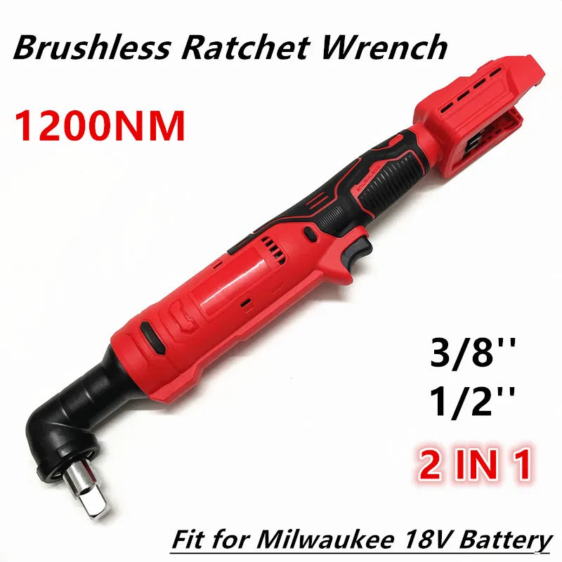 Milwaukee Compatible 1200NM Brushless Electric Ratchet Wrench - Smarsty
