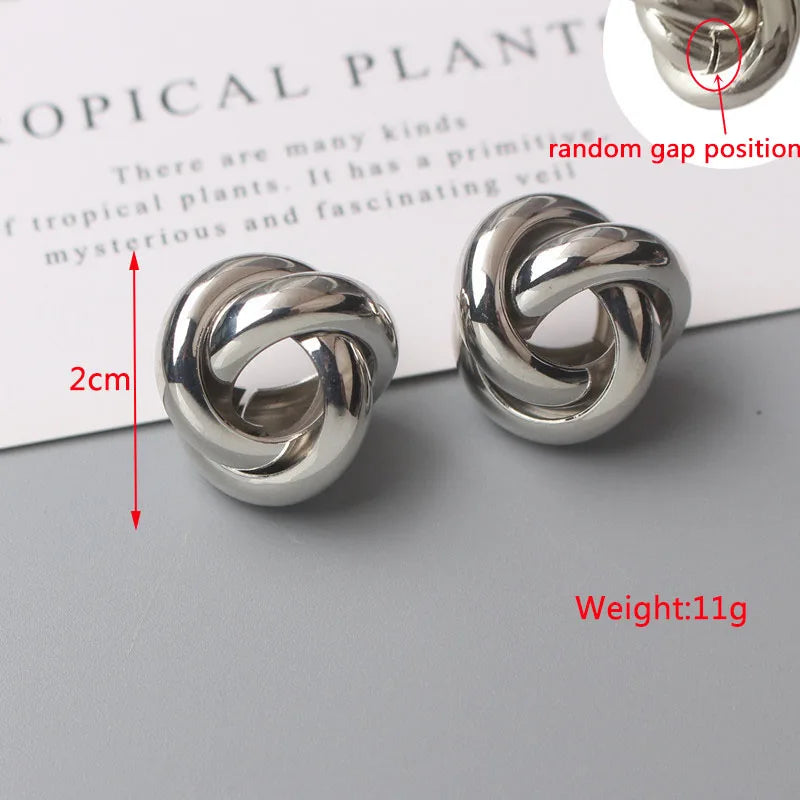 Gold Metal Drop Earrings with Irregular Heart Design for Women - Smarsty