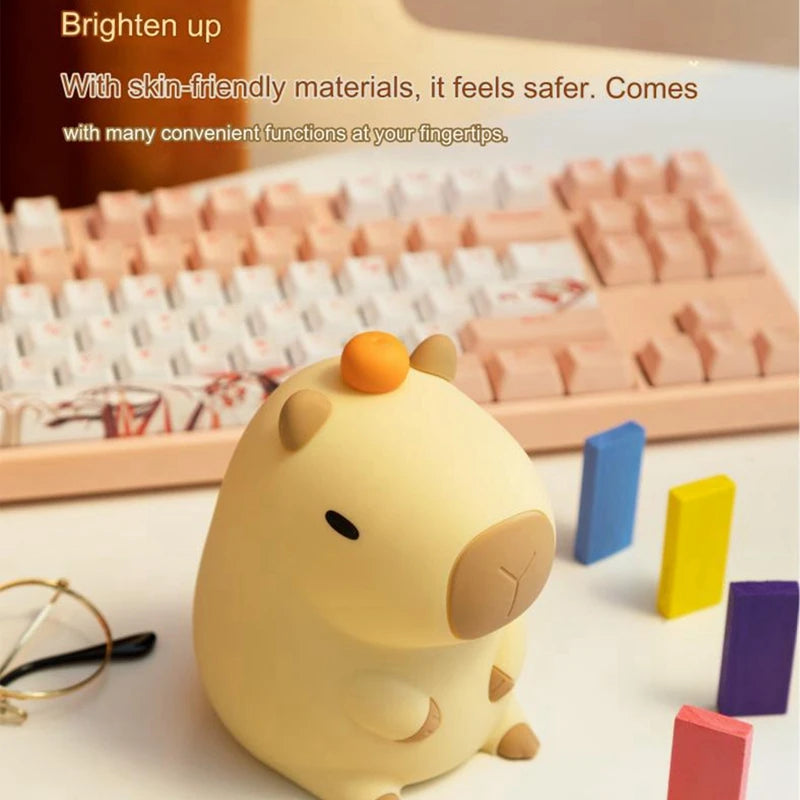 Cute Cartoon Capybara Night Light for Kids Room - Smarsty
