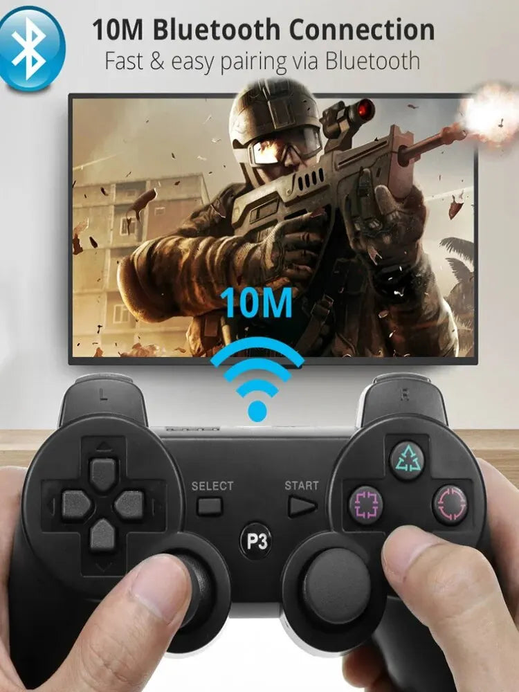 Wireless Bluetooth Gamepad Controller for PS3 with Dual Vibration - Smarsty