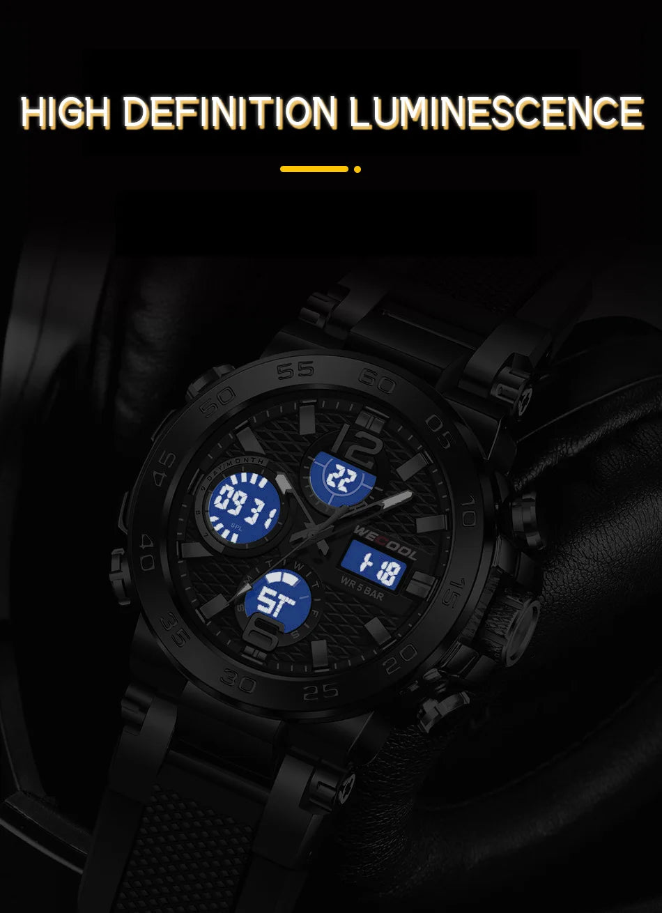 Wecool Waterproof Dual Display Alarm Clock Watch - Smarsty